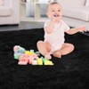 Fluffy Shaggy Rug: Tie-Dyed Furry Non-Shedding Plush Rug – Fuzzy Accent Carpet for Living Room, Bedroom | Soft Feet-Friendly Home Decor Floor Cover - 4 of 4