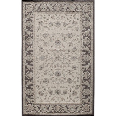 Rugs America Monaco RV100D Ivory Black Transitional Ivory Area Rug for ...