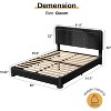 Vipbear Boucle Bed Frame,Upholstered Bed Frame With Headboard, Surface Cover Soft Cloud Bed Frame Easy Assembly, No Box Spring Required - 2 of 4