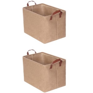 REGALWOVEN Fabric Organizing Closet Shelves Storage Cube with Handles 2 Pcs - 1 of 4