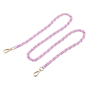 Unique Bargains Metal Corrosion-Resistant PU Leather Purse Flat Chain Straps - 1 of 3