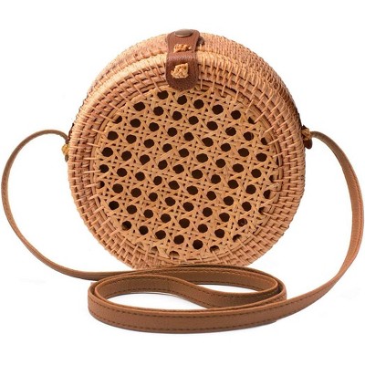 Paaaawaters Summer Straw Beach Bag - Woven Wicker Basket Vacation Purse - Gifts for Women