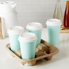 Okuna Outpost 60 Pack Disposable Coffee Tray, 4 Cup Carrier for Drinks, No Spill Drink Holders for Hot and Cold Beverages, Pulp Fiber - 3 of 4