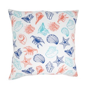 Saro Lifestyle Elegant Sea Shells Down Filled Pillow - 1 of 4