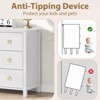 Dresser for Bedroom, Modern Wide Drawer Dresser with Storage, Wooden Closet Dressers Chest of Drawers Freestanding White - 4 of 4