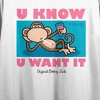Bobby Jack U Know U Want It Women's White Crew Neck Short Sleeve Crop Top - 2 of 3