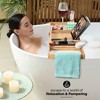 Bathtub Caddy - Foldable Expandable Size, Fits Most Tubs Waterproof Bathtub Tray & Caddy Tray Holder for Wine Glass, Book, Soap, Phone - Homeitusa - 4 of 4