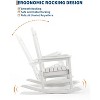 Outdoor Adirondack Rocking Chair - All-Weather HDPE Fire Pit Chair with Wide Backrest, 380LB Capacity - Patio, Garden, Backyard & Lawn - 3 of 4