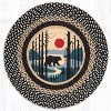 Earth Rugs Bear Scene Round Patch Rug – Hand-Braided Jute 27"x27" Rustic Wildlife Accent Mat - 2 of 3