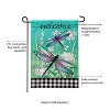 Evergreen Dragonflies and Wildflowers Garden Linen Flag 12.5 x 18 Inches Indoor Outdoor Decor - 2 of 4