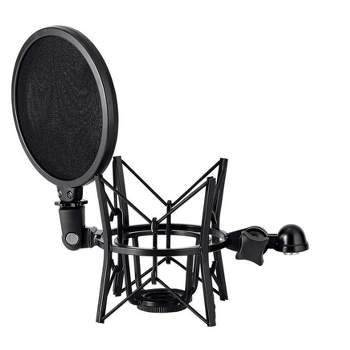 Monoprice Pop n Shock Studio Mic Pop Filter and Shock Mount For Large Diaphram Condenser Microphones - Stage Right Series
