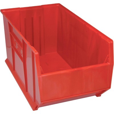 Quantum Storage Systems Hulk 36"Container, 35-7/8"L X 19-7/8"W X 17-1/2"H, Stackable, Polypropylene, Red, Made In Usa