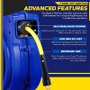 Goodyear Mountable Retractable Air Hose Reel - 1/4" x  50' Ft, 3' Ft Lead-In Hose, 1/4" NPT Connections - 2 of 4