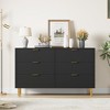 Whizmax 6 Drawer Dresser for Bedroom, 56” Wide Dresser Organizer, Wood Dresser with Metal Legs, Modern Chest of Drawers for Closet, Living Room - 4 of 4