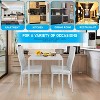 FDW Dining Table Set 5 Piece Dining Room Table Set with 4 Leather Chairs - 3 of 4