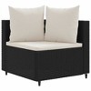vidaXL Patio Sofa Set with Cushions Lounge Setting Outdoor Furniture Poly Rattan - Black and Cream 7 Piece - 3 of 4