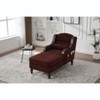 Upholstered Chaise Lounge Lazy Sleeper Sofa Bed Accent Chair Single Sofa Leisure Lounge Chair Reading Couch, Ergonomic Design, Chenille - ModernLuxe - 2 of 4