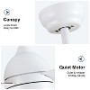 BestParts Smart 48" LED Ceiling Fan with Remote Control - Dual Seasonal Wind Modes, 5-Speed + 3-Color Lighting, Energy Efficient, White - 2 of 4