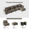 Captiva Designs 157.5-Inch Cloud Modular L-Shaped 5PC Sectional Sofa, Comfy Couch with Ottoman and Deep Cushions - 2 of 4