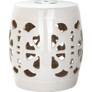 Stencil Blossom Garden Stool - Indoor/Outdoor - ACS4536 - Safavieh - 1 of 3