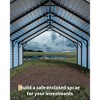 20'X20'x13' Enclosed Metal Carport for 2 Cars, Heavy Duty Steel Frame for All Weather, Permanent Shelter - 3 of 4