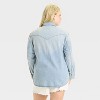 Women's Long Sleeve Star Embroidered Western Shirt - Universal Thread™ Light Wash - 2 of 4