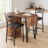 Jojoka 3-Piece Expandable Counter Height Dinner Table with 2 Chairs and 3 Storage Shelf for Apartment - 2 of 4