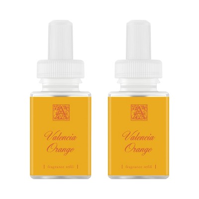 Pura Aromatique Valencia Orange 2pk Smart Vial Fragrance Refills: Twin Pack, Citrus Scented Essential Oil, Child & Pet Safety Warning