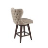 NicBex Dining Chairs Stool Upholstered Chair with Nailhead Accent Swivel Counter Stool with High Wingback Button Tufted for Kitchen - 2 of 4
