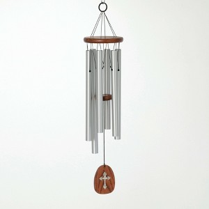 Woodstock Windchimes Original Amazing Grace Chime, Cross Design, Wind Chimes For Outside, Wind Chimes For Garden, Patio, and Outdoor Decor, 25"L - 1 of 4