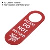Unique Bargains PU Leather Waterproof Double-Side Office Home Door Hanger Sign - 3 of 4