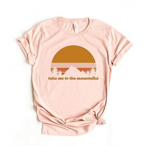 Simply Sage Market Women's Take Me To The Mountains Sunset Short Sleeve Graphic Tee - 1 of 3