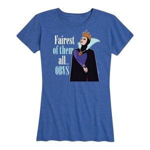 Women's - Disney Princess - Fairest of Them all Obvs Short Sleeve Graphic T-Shirt - 1 of 4