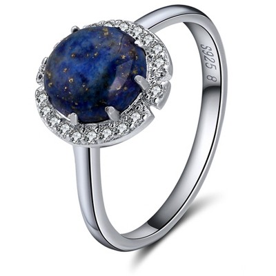 Gemstone Statement Ring for Women Sterling Silver Cz Ginger Lyne Collection