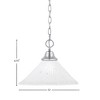 Toltec Lighting Any 1 - Light Pendant in  Chrome with 12" Frosted Crystal Shade - 2 of 2