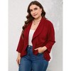 Clearlove Womens Plus Size 3/4 Sleeves Cardigan Lightweight Open Front Draped Ruffles Shawls Wraps Shrugs - 4 of 4