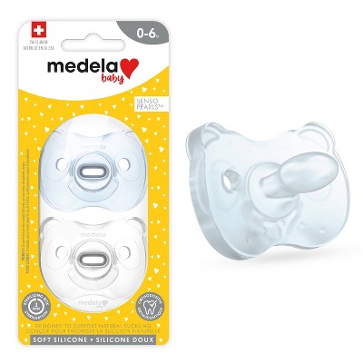 Image of Medela Baby Soft Silicone Pacifier - Blue 0-6 Months 2pk