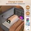 Upholstered Twin Size Daybed with Hydraulic Storage & USB - C Charging, Velvet Tufted Back Sofa Bed Frame - ModernLuxe - 4 of 4