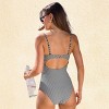 Women's Chic black and white Striped One-Piece Swimsuit - Cupshe - 4 of 4