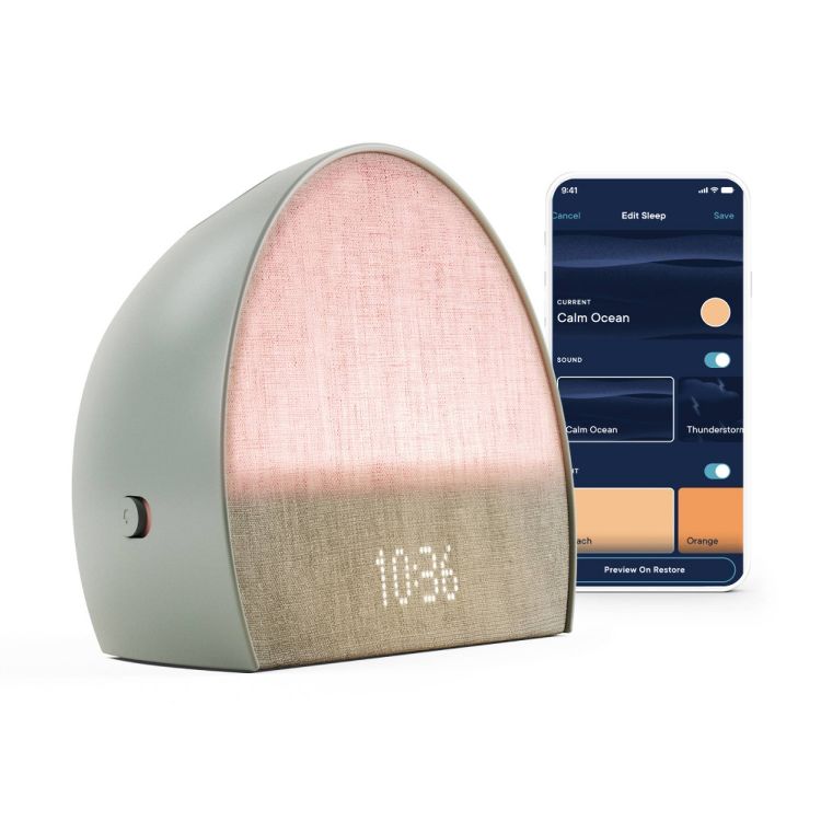 Hatch Restore 2 Bedside Sleep Guide Sunrise Alarm Clock Sound Machine ...