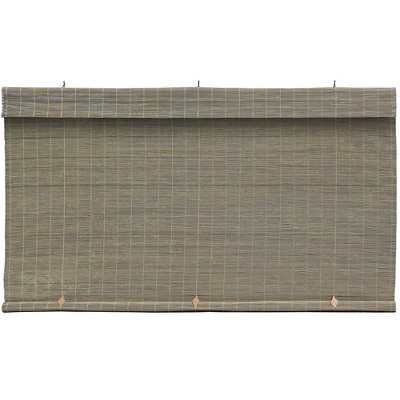 Outdoor Imperial Matchstick Rayon from Bamboo Cord-Free Natural Rollup Blinds - Radiance
