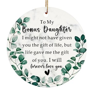 to My Bonus Daughter Christmas Ornament from Mom and Dad - 1 of 4