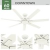 Hunter Fan 60" Downtown Damp Rated Ceiling Fan and Wall Control Matte White - 4 of 4