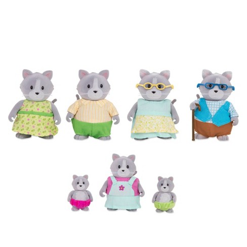 Miniature : Woodzeez Li\'l Figurine Cat Family Target Animal Daintypaw Set -