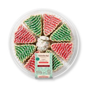 Holiday Christmas Sugar Cookie Tray - 22.5oz - Favorite Day™ - 1 of 3