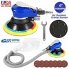 iMountek "6-Inch Pneumatic Random Orbital Sander with 10,000 RPM & 7 Sandpapers – Perfect for Smooth Finishes!" Black - 2 of 3