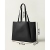 Laptop Tote Bag for Women 15 Inch - Large Work Bags with Zip Compartments - PU Leather - 3 of 4