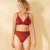 Women's Jacquard High Waist High Leg Medium Coverage Banded Bikini Bottom - Shade & Shore™ - 4 of 4