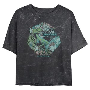 Juniors Jurassic Park Clever Girl Heptagon T Shirt - 1 of 4