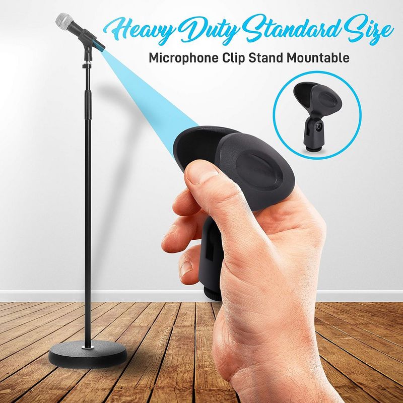 Professional Handheld Dynamic Microphone Kit - Black, 3 of 8